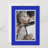 Invitation Élégant Mariage Bleu Enregistrer La Date (Devant)