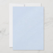 Invitation Elégant Mariage bleu et or floral Dusty (Dos)