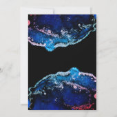 Invitation Élégant Mariage bleu violet à bijou (Dos)