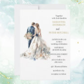 Invitation Élégant Mariage Blush