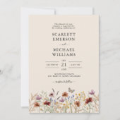 Invitation Elegant Mariage Boho (Devant)