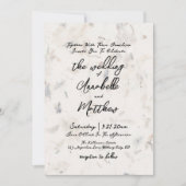 Invitation Élégant Mariage Boho en papier de semence manuscri (Devant)