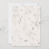 Invitation Élégant Mariage Boho en papier de semence manuscri (Dos)