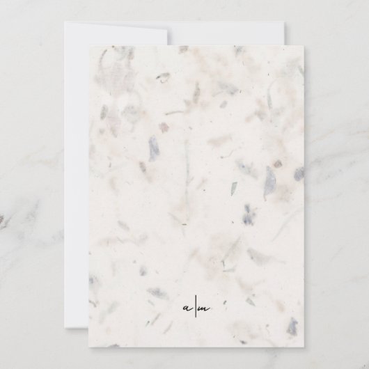 Invitation Élégant Mariage Boho en papier de semence manuscri (Dos)