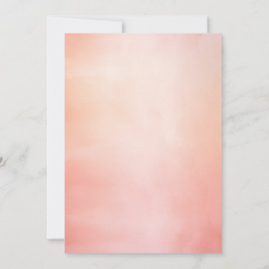 Invitation Élégant Mariage Boho Floral Peach Rose Peach (Dos)