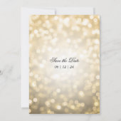 Invitation Elégant Mariage Bokeh Lumières Script romantique O (Dos)