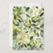 Invitation Élégant Mariage botanique (Dos)