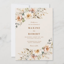 Élégant mariage botanique floral aquarelle