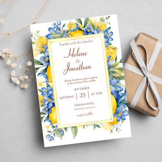 Invitation Élégant Mariage botanique moderne