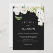 Invitation Élégant Mariage botanique verdoyant avec photo (Devant)