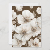 Invitation Élégant Mariage Brown et blanc (Dos)