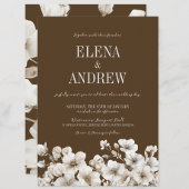 Invitation Élégant Mariage Brown et blanc