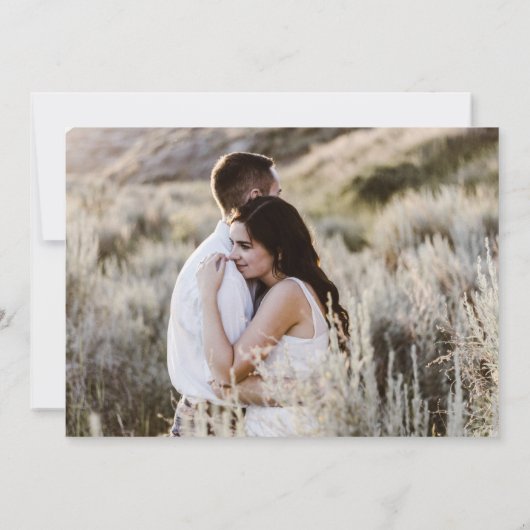 Invitation Élégant Mariage Cake Photo Enregistrer La Date (Dos)