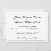 Invitation Élégant Mariage Calligraphié de Style Classique (Devant)