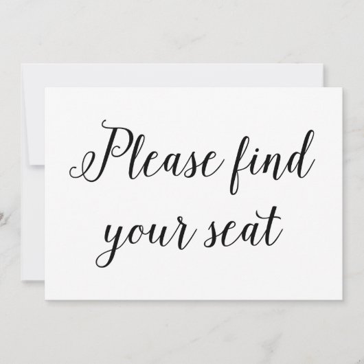 Invitation Élégant Mariage Calligraphie S'Il Vous Plaît Trouv (Devant)