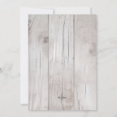 Invitation Élégant Mariage campagnard Rose en bois rustique (Dos)