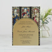 Invitation Élégant Mariage catholique en verre tendu (Debout devant)