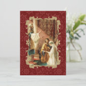 Invitation Élégant Mariage catholique Gold Bourgogne Invitati (Debout devant)