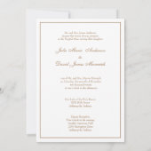 Invitation Élégant Mariage catholique Gold Bourgogne Invitati (Dos)