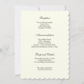 Invitation Élégant Mariage catholique Rose et réception (Dos)