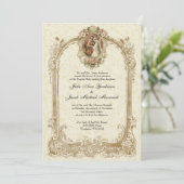 Invitation Élégant Mariage catholique traditionnel et récepti (Debout devant)