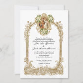 Invitation Élégant Mariage catholique traditionnel et récepti (Devant)