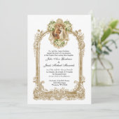 Invitation Élégant Mariage catholique traditionnel et récepti (Debout devant)