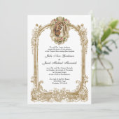 Invitation Élégant Mariage catholique traditionnel et récepti (Debout devant)