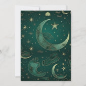 Invitation Élégant Mariage céleste Emerald Green Gold (Dos)