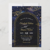 Invitation Élégant mariage céleste mystique (Devant)