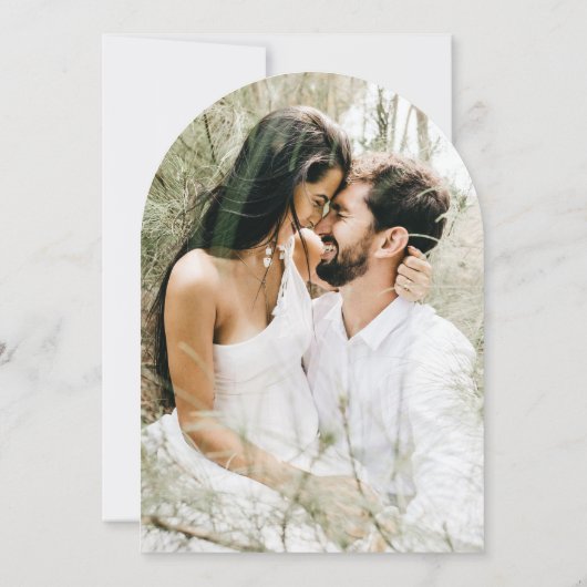 Invitation Élégant mariage chic Enregistrer la date (Dos)