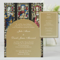 Élégant Mariage chrétien en verre tendu