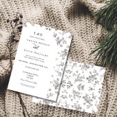 Invitation Élégant Mariage classique monochrome