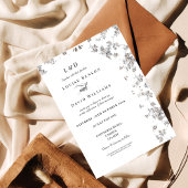 Invitation Élégant Mariage classique monochrome