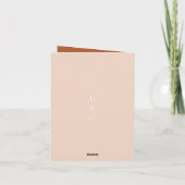 Invitation Élégant Mariage couleur automne (Dos)