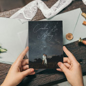 Invitation Élégant Mariage couleur noir vert émeraude