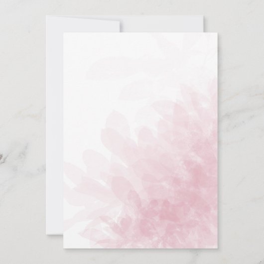 Invitation Élégant Mariage couleur rose pâle (Dos)