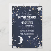 Invitation Élégant Mariage crescent céleste (Devant)