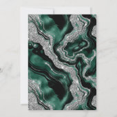 Invitation Élégant Mariage d'agate de Parties scintillant ver (Dos)