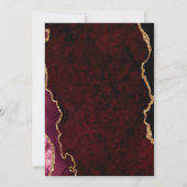 Invitation Élégant Mariage d'âge de la Bourgogne noire (Dos)