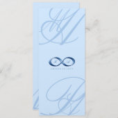 Invitation Elégant Mariage d'agrafage à main bleu Sapphire In (Devant / Derrière)