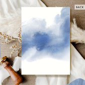 Invitation Elégant Mariage d'aquarelle bleu et blanc