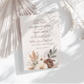 Invitation Elégant Mariage d'aquarelle d'automne