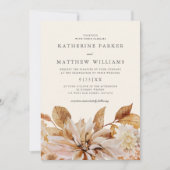 Invitation Élégant Mariage d'aquarelle d'automne + Airy (Devant)