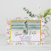 Invitation Élégant Mariage d'aquarelle de couleur rose pâle (Debout devant)