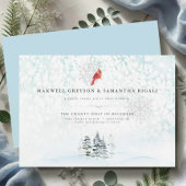 Invitation Élégant Mariage d'aquarelle des pins d'hiver