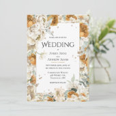 Invitation Elégant Mariage d'aquarelle d'or neutre (Debout devant)