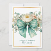 Invitation Elégant mariage d'aquarelle fleurie (Dos)