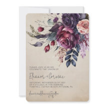 Elégant Mariage d'aquarelle florale de la marine b