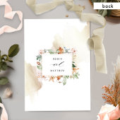 Invitation Élégant Mariage d'aquarelle florale et en terre cu